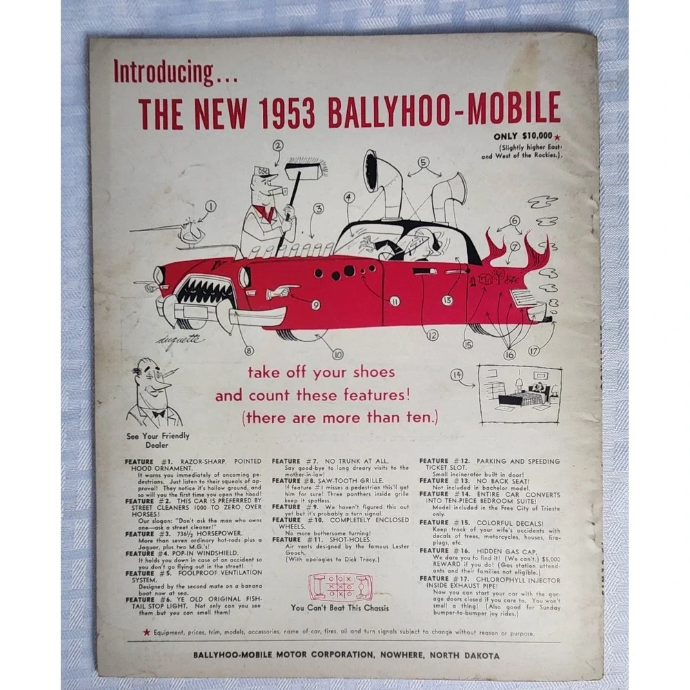 Ballyhoo Vol 1 #3 1953 Humor Satire Magazine Satire Cartoons Commentary VF